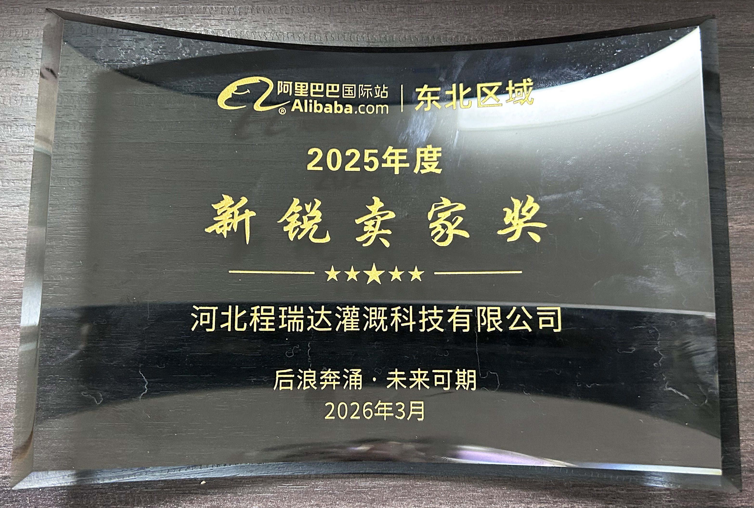 江苏程瑞达灌溉 | 荣获阿里国际站新锐卖家奖